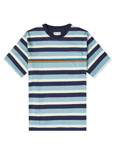 T-shirt Pop Trading Company x Paul Smith Stripe Tee Mørkeblå | M1R-136Y-K02032