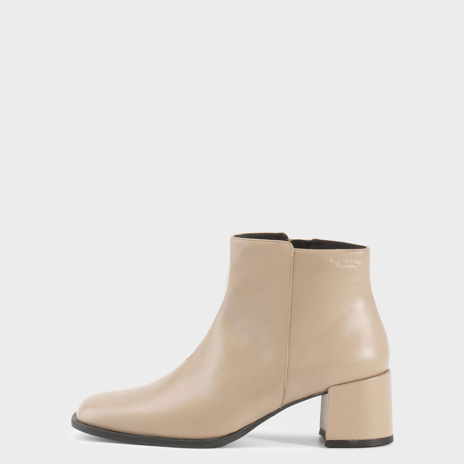 Sneakers og sko Vagabond Stina Leather Ankle Boots with Block Heel Beige | 5609-001-08, 0