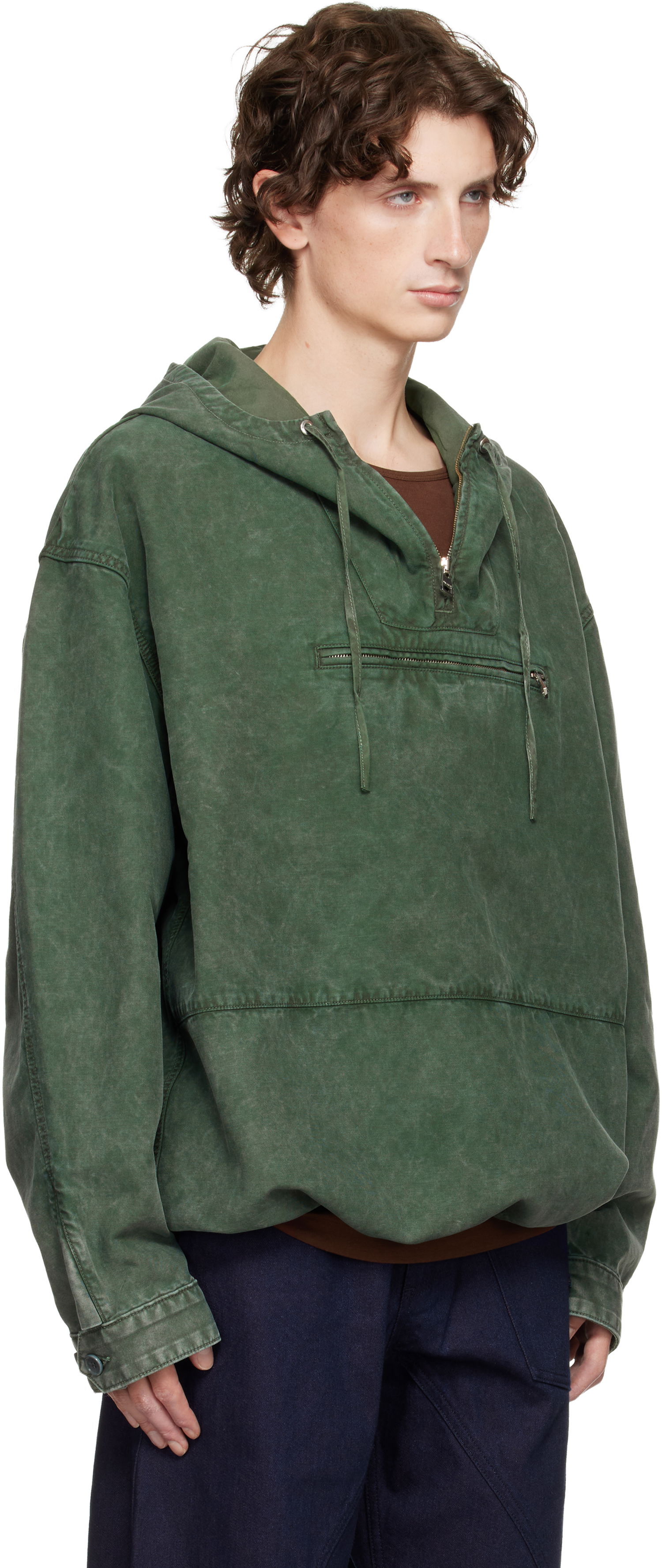Jakke JW Anderson JW Anderson Garment-Dyed Anorak Jacket Grøn | JK0397-PG1600, 1