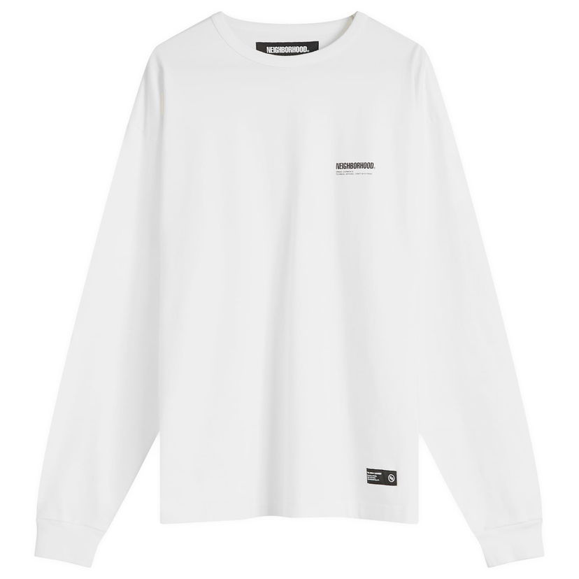 T-shirt Neighborhood Classic Logo Longsleeve T-Shirt, Size Large Hvid | 251FPNH-CSM03-WHT