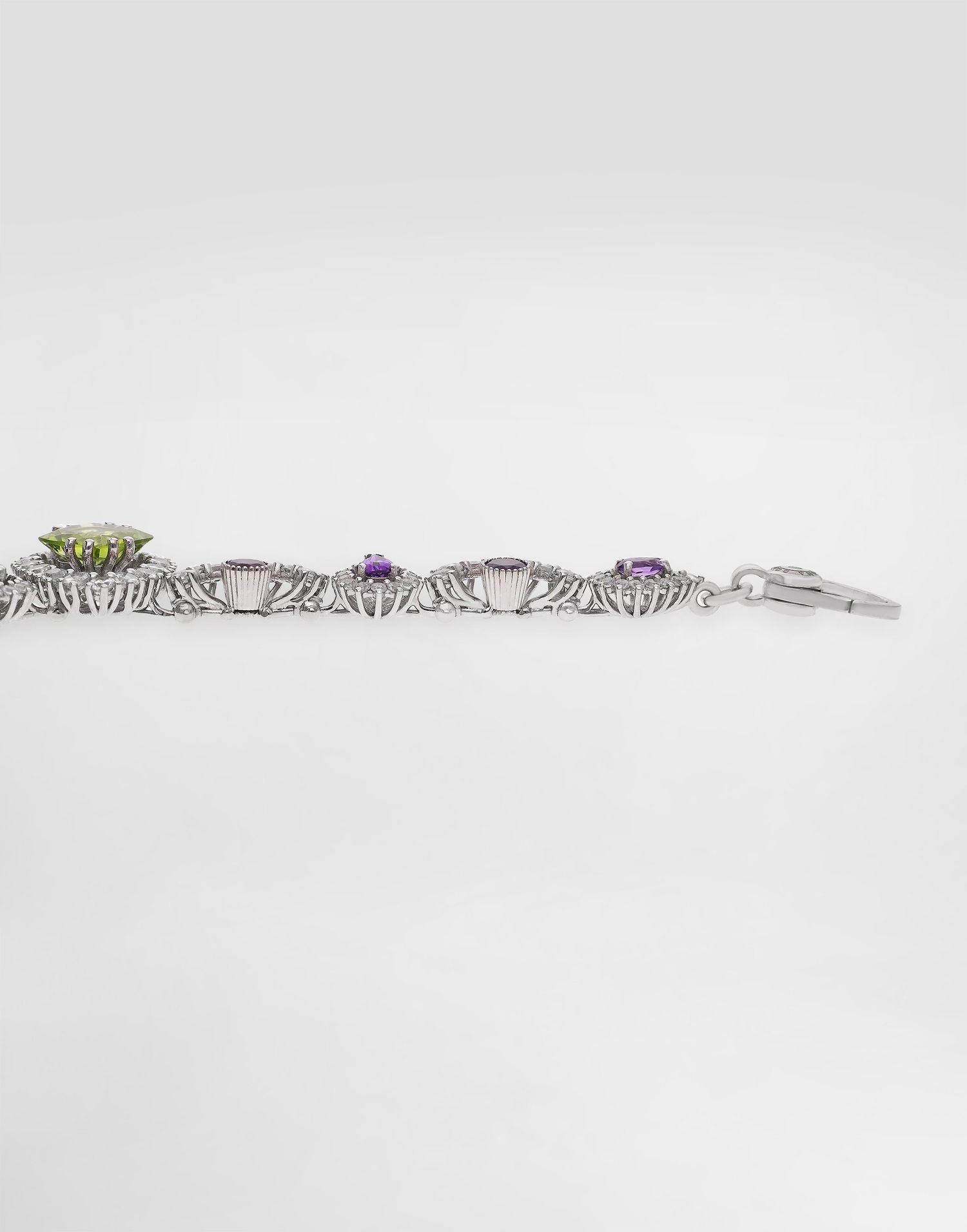 Armbånd Dolce & Gabbana Dolce & Gabbana Eleganza 18K White Gold Bracelet with Amethysts, Peridots, and Sapphires Flerfarvet | WBSA3GWAME180001, 1
