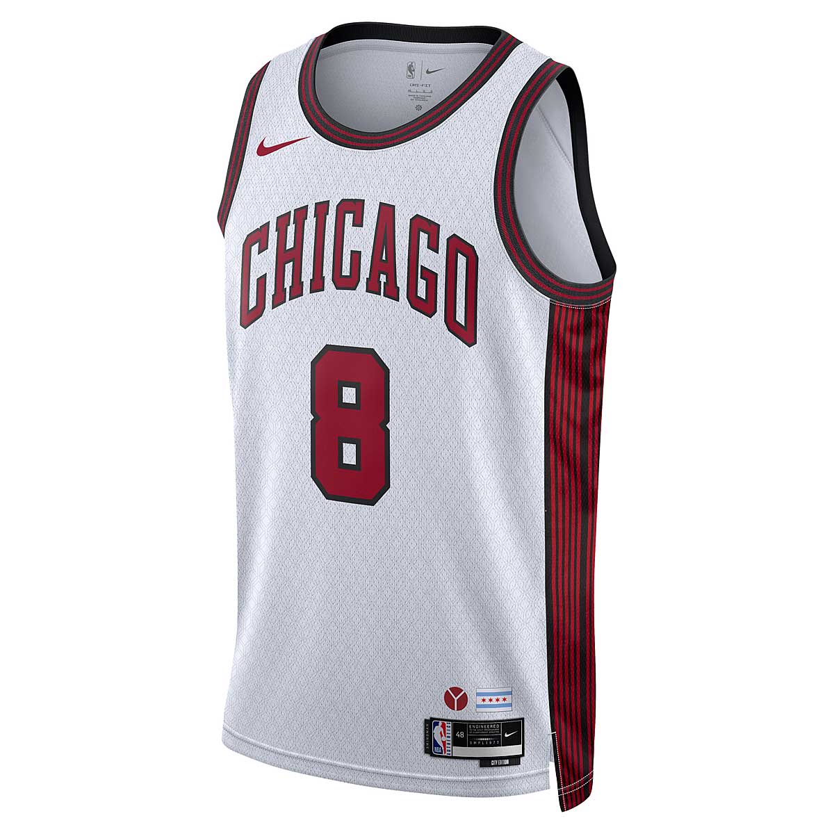Jersey Nike Dri-FIT NBA Demar Derozan Chicago Bulls City Edition Swingman Jersey Hvid | DO9588-102, 1
