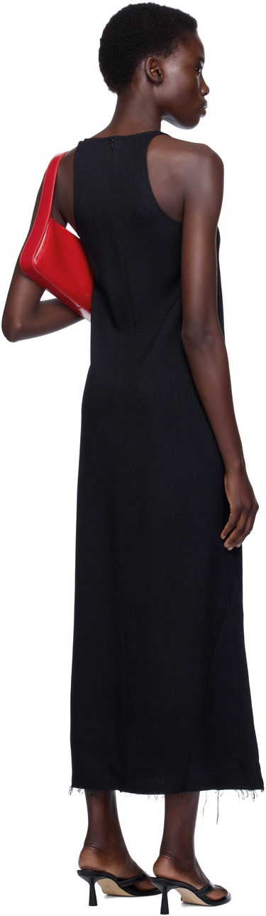 Kjole TOTEME TOTEME Scoop-Neck Sablé Midi Dress Sort | 243-WRD4142-FB0240, 2