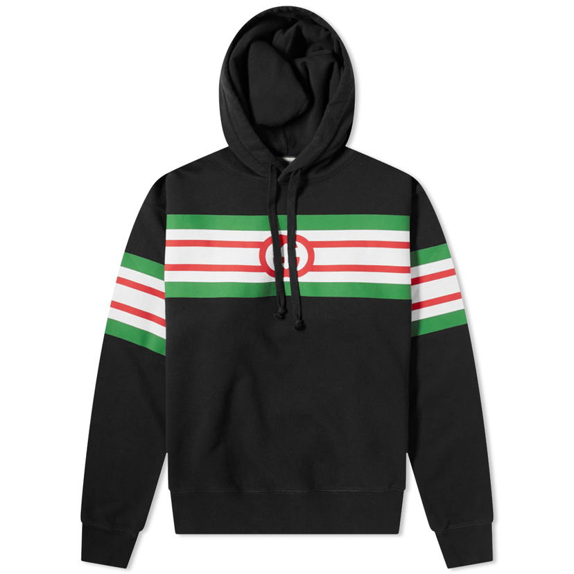 Sweatshirt Gucci Gucci Band Logo Hoodie Sort | 646953-XJDAH-1082