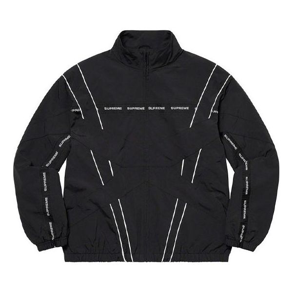 Vindjakke Supreme Cross Paneled Track Jacket Sort | SUP-SS21-587, 0