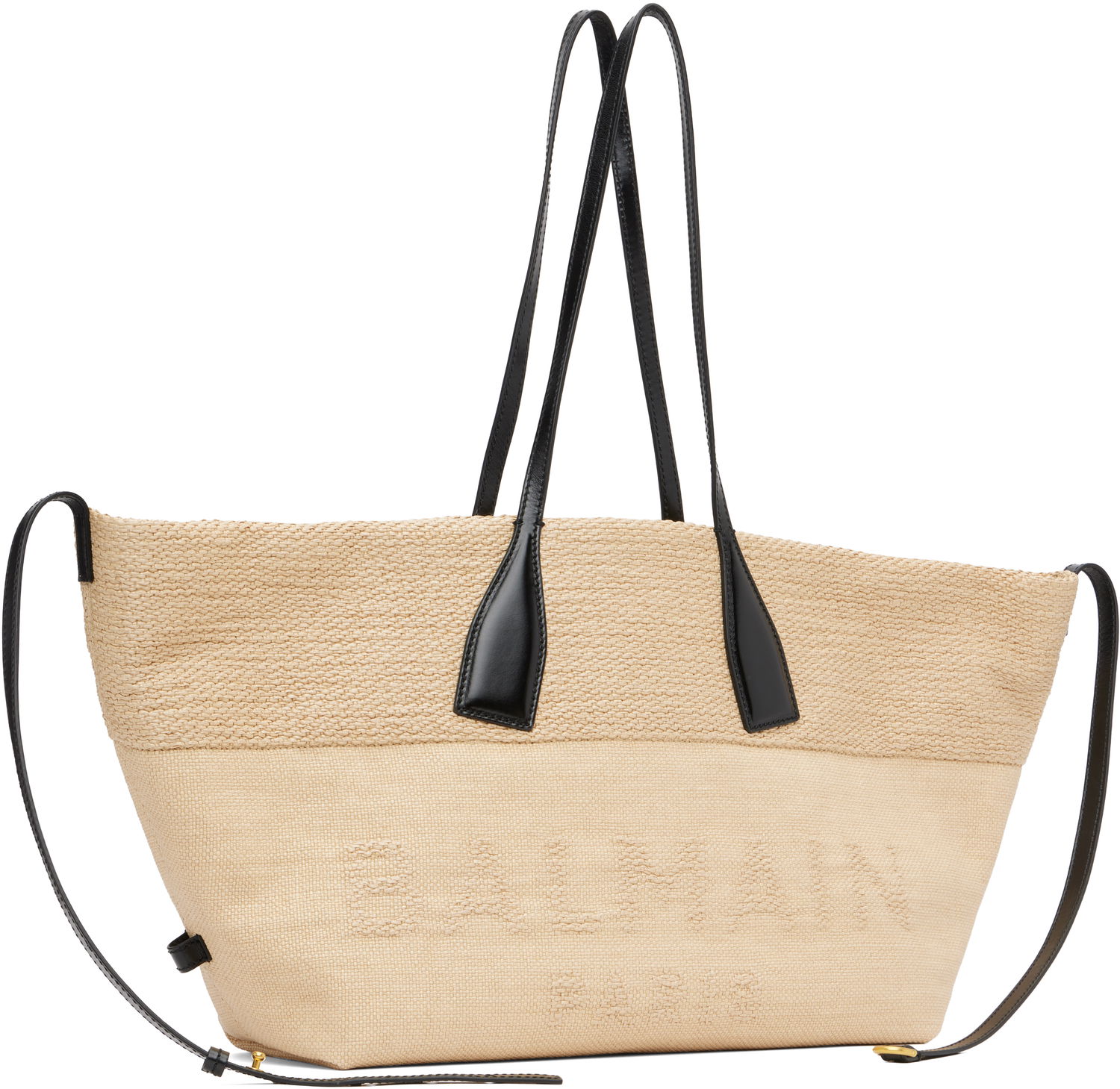 Mulepose Balmain Track Raffia Tote Beige | FN1FI015TJHD, 1