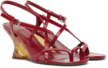 Skopleje Dries Van Noten Dries Van Noten Patent Leather Heeled Sandals Rød | WS251-1644-189, 3
