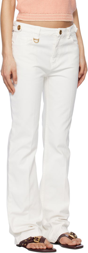 Bukser CHLOÉ Chloé Straight Leg Pants Hvid | CH25SPA12365, 1