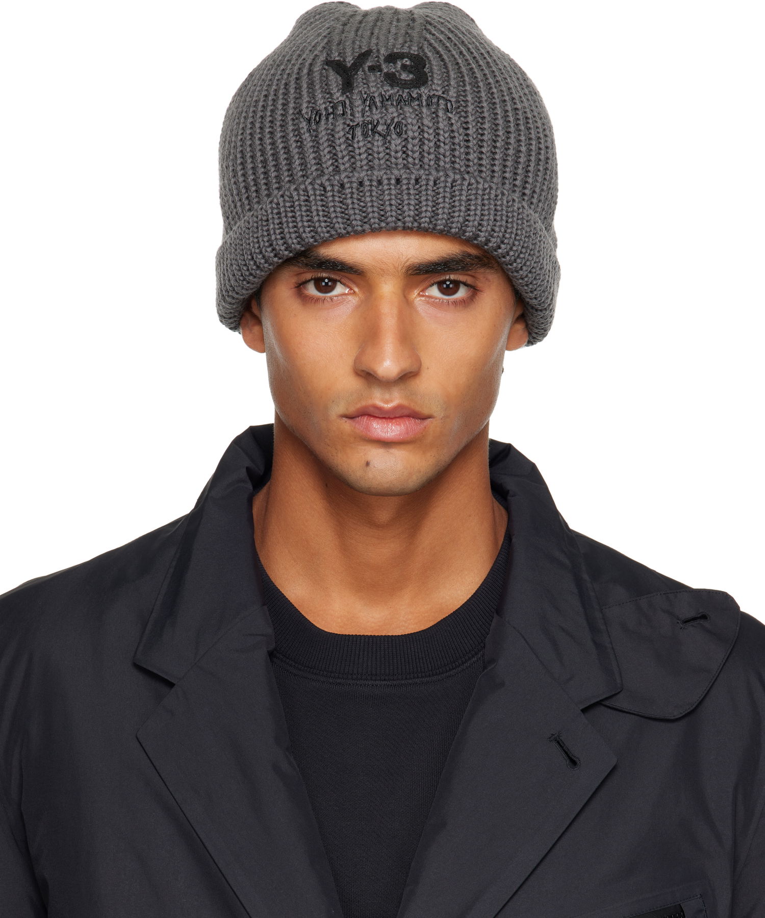 Beanie Y-3 Y-3 Chunky Knit Beanie Grå | JX8309, 0