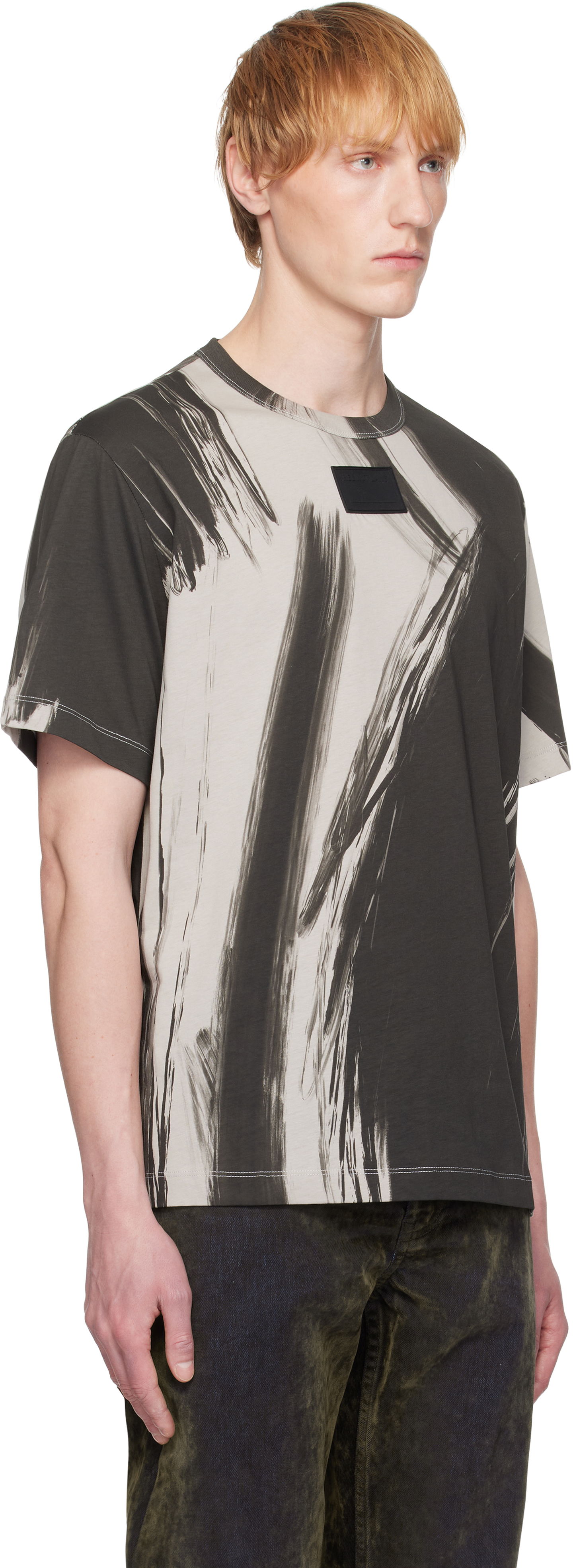T-shirt Helmut Lang Helmut Lang Feather Print T-Shirt Grå | P02HM505, 1