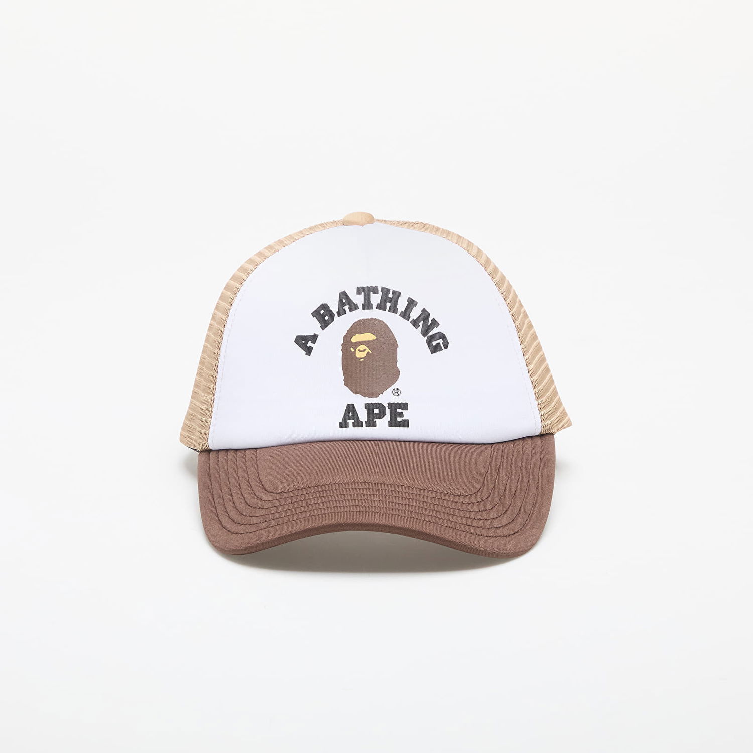 Kasket BAPE A BATHING APE College Mesh Cap Beige Universal Brun | 001CPK801012M BEI, 0