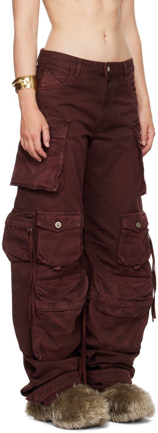 Cargo bukser The Attico Attico Fern Cargo Pants Bourgogne | 247WCP84 D088, 1