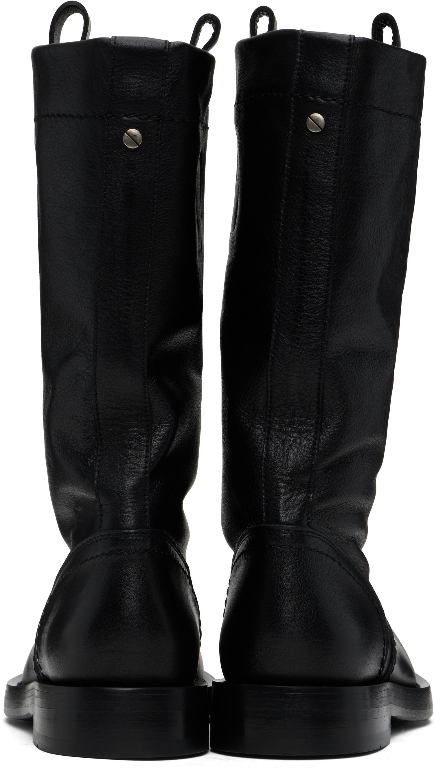 Tøj Ann Demeulemeester Ann Demeulemeester Bente Leather Boots Sort | 2510-W-C32-LT157-099, 1