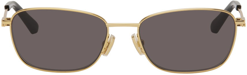 Solbriller Bottega Veneta Rectangular Sunglasses Beige | BV1300S-001, 0