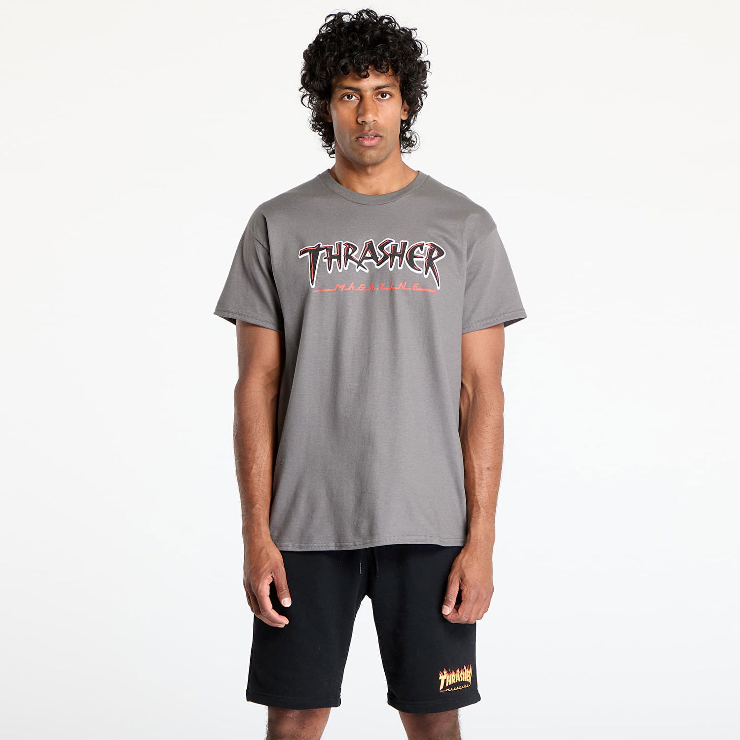 T-shirt Thrasher Thrasher Slash T-Shirt Grå | 145683, 0