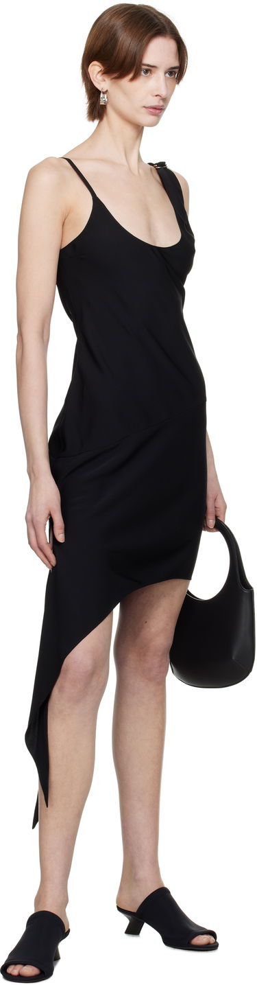 Kjole Courrèges Courrèges Scarf Midi Dress Sort | 125CRO538PL0147, 3