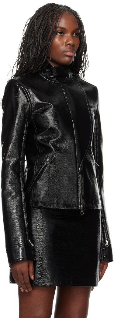 Bomberjakke Courrèges Vinyl Motorcycle Jacket Sort | 424CBL212VY0014, 1