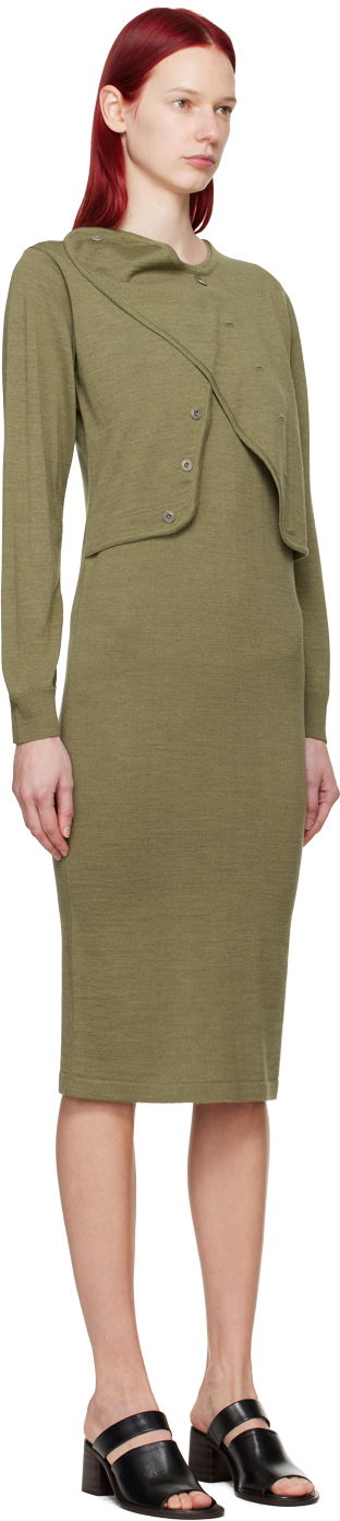 Kjole LEMAIRE LEMAIRE Layered Midi Dress Brun | DR1060 LK087, 4
