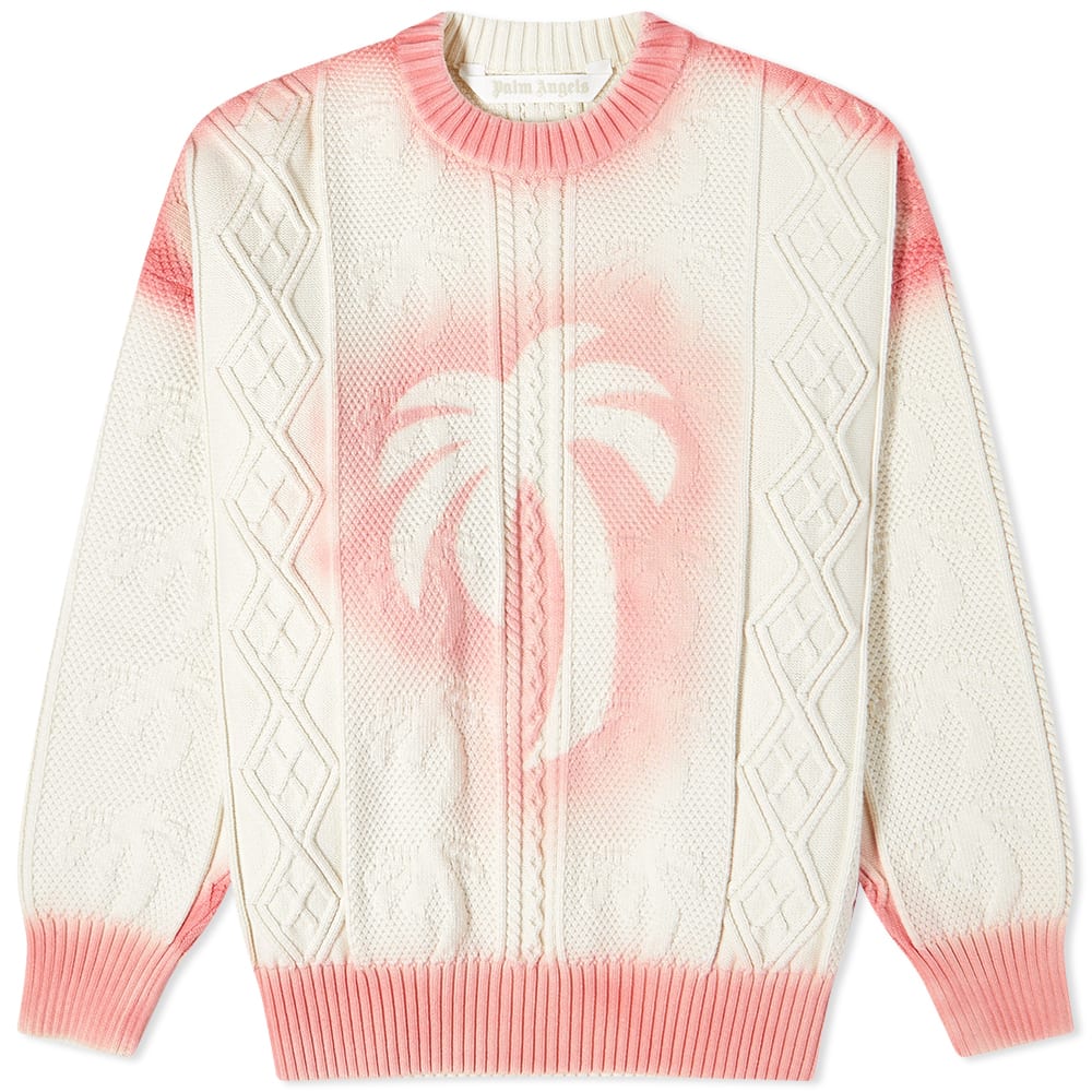 Sweater Palm Angels Sprayed Palm Fishermans Jumper Flerfarvet | PWHE042S23KNI0010330, 0