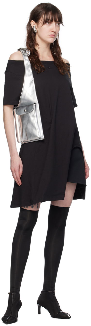 Nederdel Courrèges Ellipse Black Scuba Mini Skirt Sort | 224CJU171PL0007, 3