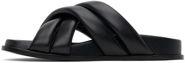 Sneakers og sko Anine Bing Lizzie Padded Leather Slides Sort | A-14-4028-007, 2