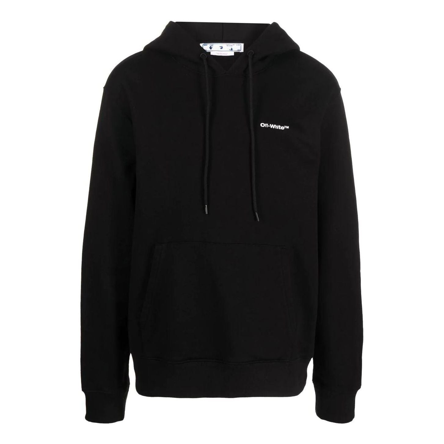 Sweatshirt Off-White Logo-Print Long Sleeve Hoodie Sort | OMBB097F22FLE0151001, 0
