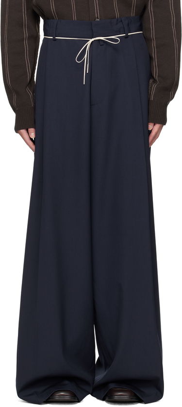 Bukser Dries Van Noten Dries Van Noten Drawstring Trousers Mørkeblå | 252-020915-2057, 0