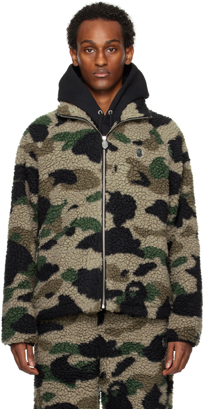Sweatshirt BAPE 1st Camo Metal Ape Head One Point Jacket Grøn | 001LJJ801064I, 0