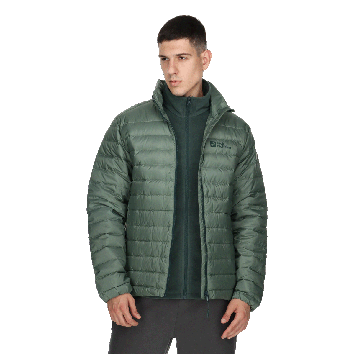 Puffer jakke Jack Wolfskin PILVI Down Jacket Grøn | 1207701-4311, 0