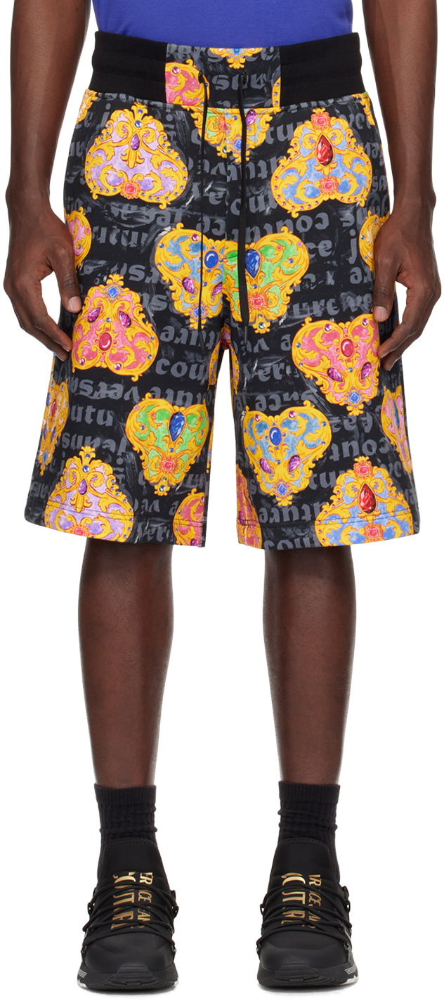 Shorts Versace Couture Black & Gold Heart Couture Shorts Flerfarvet | E76GAD3B0_EFS149