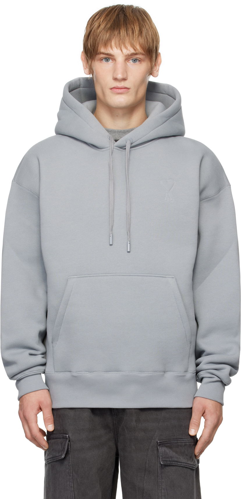 Sweatshirt AMI De Coeur Hoodie Grå | USW427.749