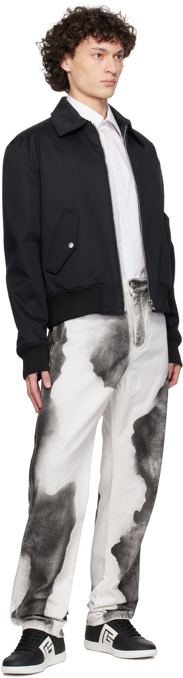 Jeans Balmain Balmain Regular Fit Moon Print Jeans Hvid | EH0MI043DE39, 3