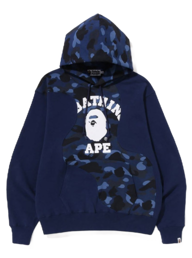 Sweatshirt BAPE Color Camo College Cutting Relaxed Fit Hoodie Mørkeblå | 1J30-114-007