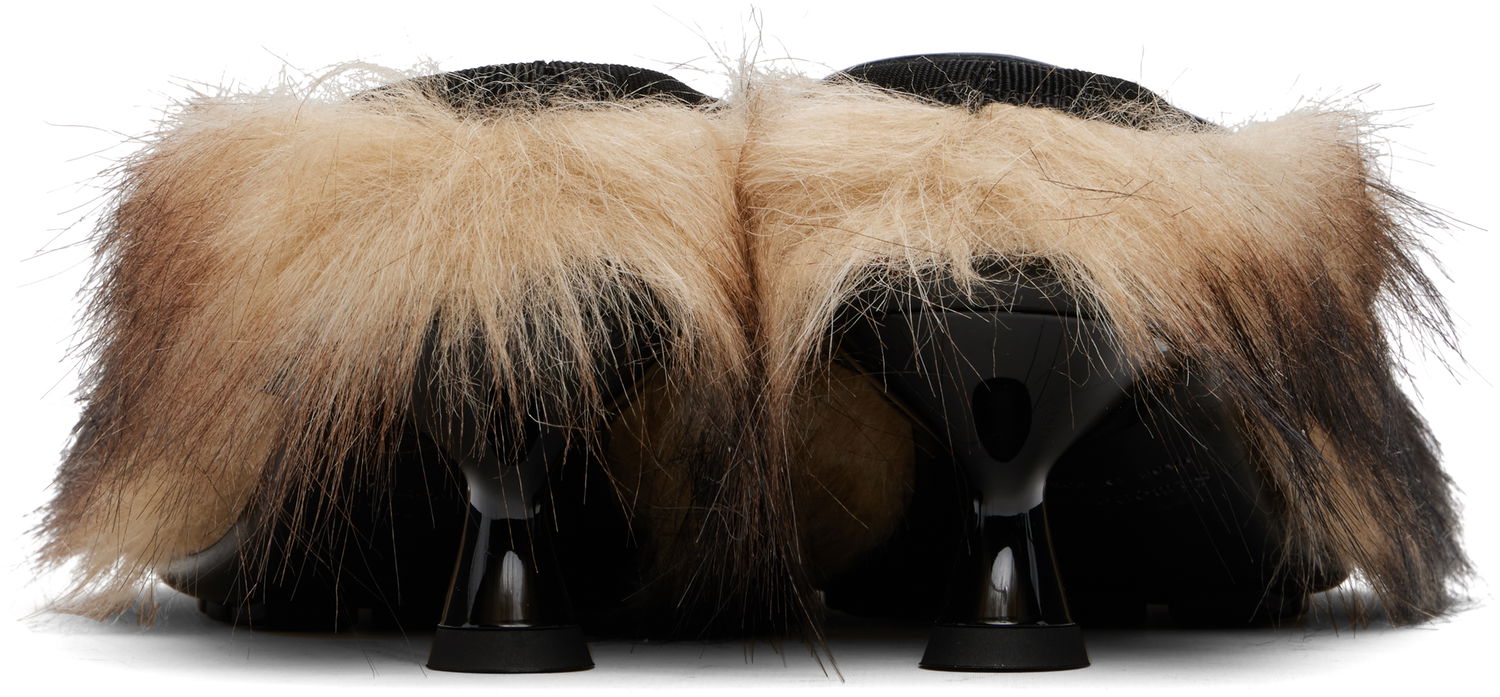 Skopleje Simone Rocha Simone Rocha Faux Fur Grip Mule Heels Brun | HBG1 1255, 1