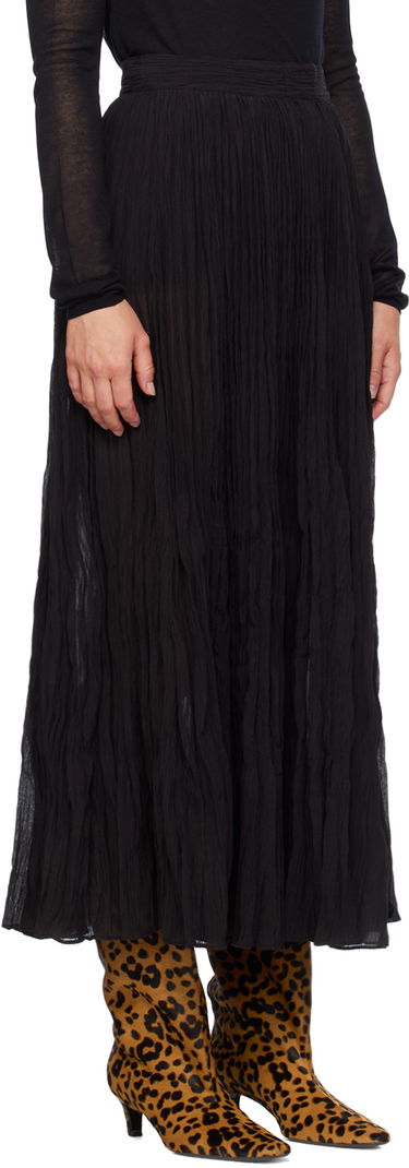 Nederdel TOTEME TOTEME Women's Crinkled Plissé Maxi Skirt Sort | 243-WRB0197-FB0200, 1
