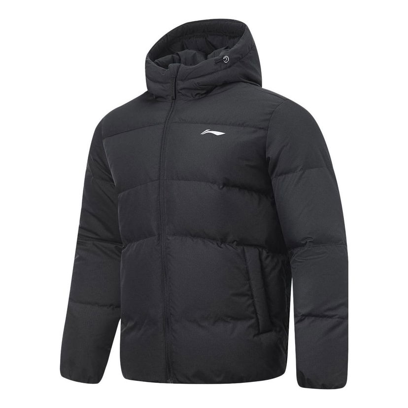 Puffer jakke Li-Ning Waterproof Down Jacket Sort | AYMT061-1