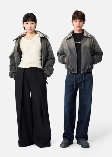 Jakke AXEL ARIGATO Denim Jacket with Faux Fur Collar Grå | A3157003, 10