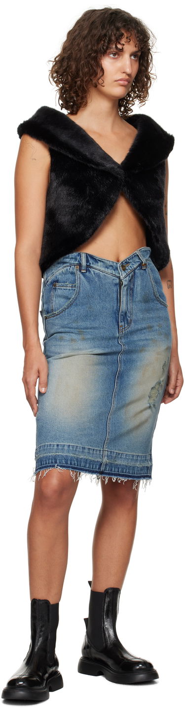 Nederdel We11done We11done Heart Denim Midi Skirt Blå | WD-DS3-24-333-W-BL, 3