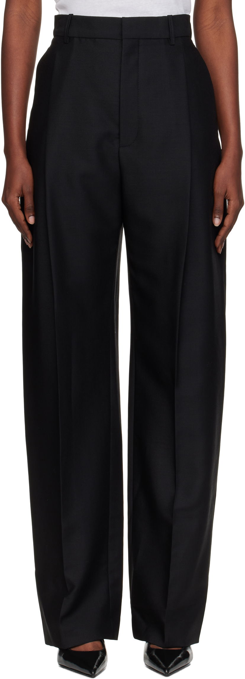 Bukser WARDROBE.NYC WARDROBE.NYC Mid Rise Trousers Sort | W2227R20WE