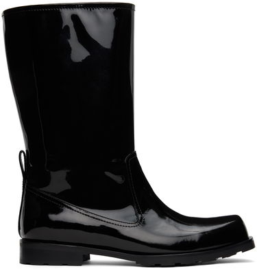 Tøj We11done We11done Enamel Combat Boots Sort | WD-AO3-22-453-M-BK, 0