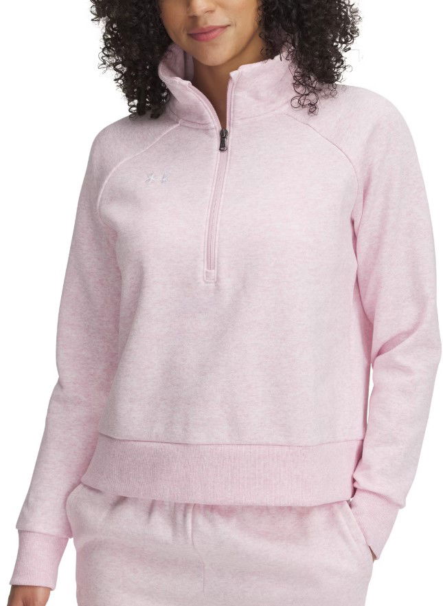 Sweatshirt Under Armour Rival Fleece Half-Zip Sweatshirt Lyserød | 1379492-647