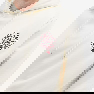 Sweatshirt Drôle de Monsieur Caligraphy Print Relaxed-Fit Hoodie Hvid | F-HO175-CO127-CM, 5