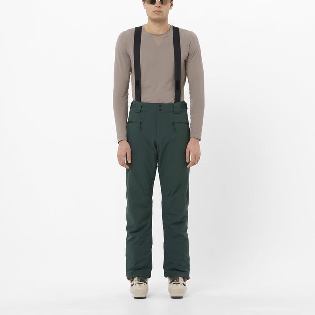 Bukser Salomon Edge Ski Pants with Suspenders Grøn | LC2600300, 0