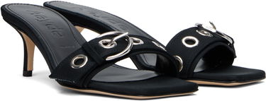 Skopleje Aeyde Aeyde Ilvy Eyelet Grosgrain Mules Sort | A11-HS-GAIS55TB188-SS25-800-069, 3