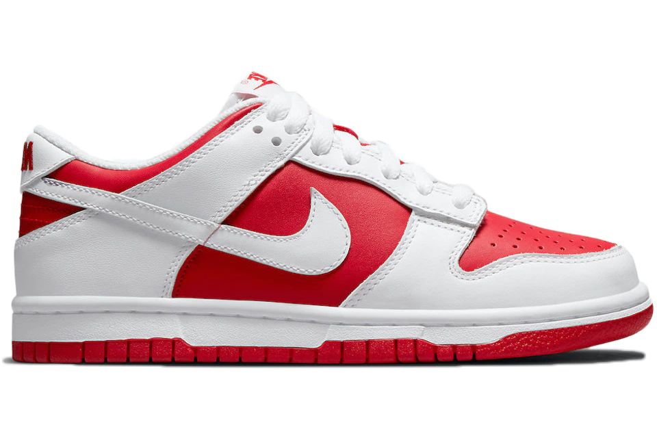 Sneakers og sko Nike Dunk Low "White University Red" GS Rød | CW1590-600, 1