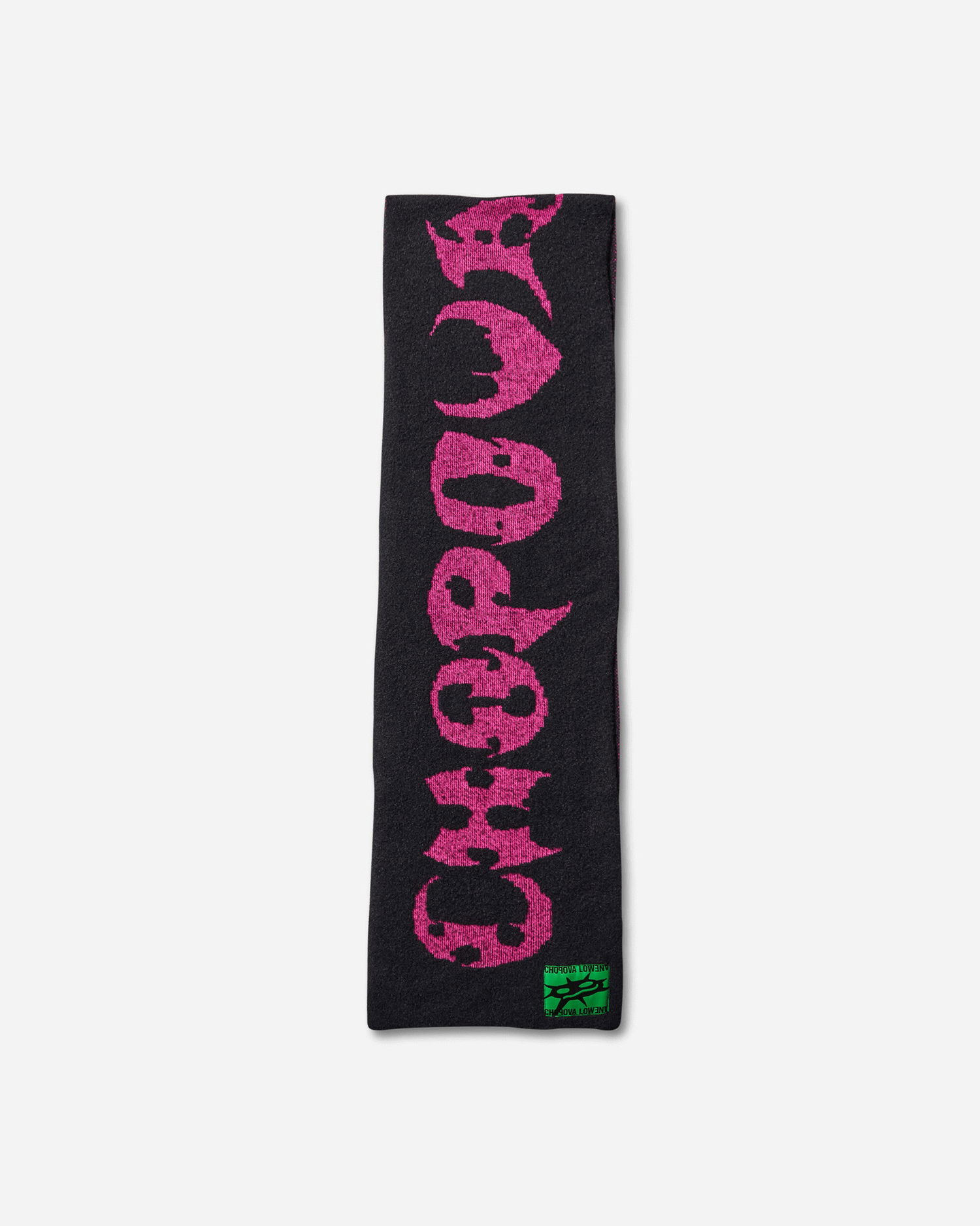 Tørklæde Chopova Lowena Chopova Lowena Cyber Knit Scarf Sort | 6709 BLCKPNK, 1