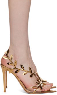 Flavia Leaf-Embellished Heeled Sandals