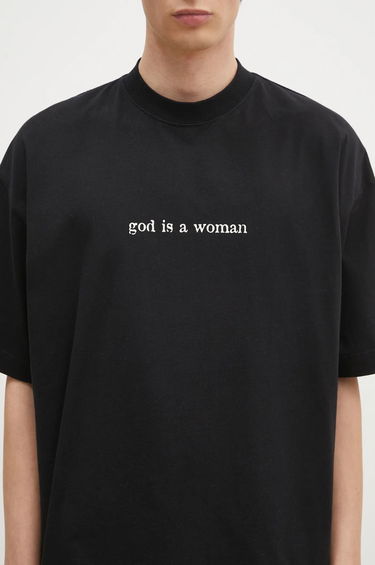 T-shirt VETEMENTS 'God Is A Woman' Cropped Boxy T-Shirt Sort | UA66TR725B, 3