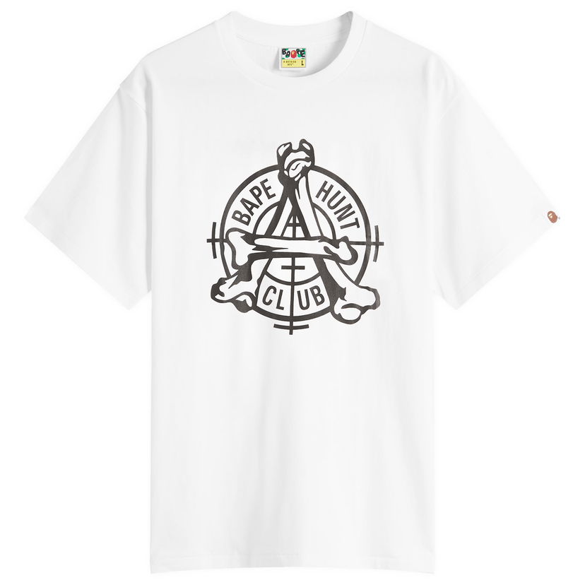 T-shirt BAPE A Bathing Ape Hunt Club Tee, Size Small Hvid | 001TEL801053M-WHT