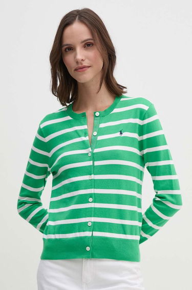 Sweater Polo by Ralph Lauren Striped Lightweight Cardigan Grøn | 211891885, 0